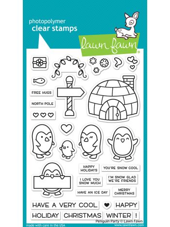 Lawn Fawn - Penguin Party - Stempel Set 4x6